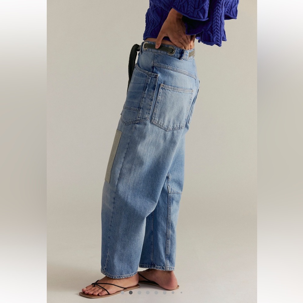 NWOT Free People Moxie Barrel Jeans - Picture 2 of 15